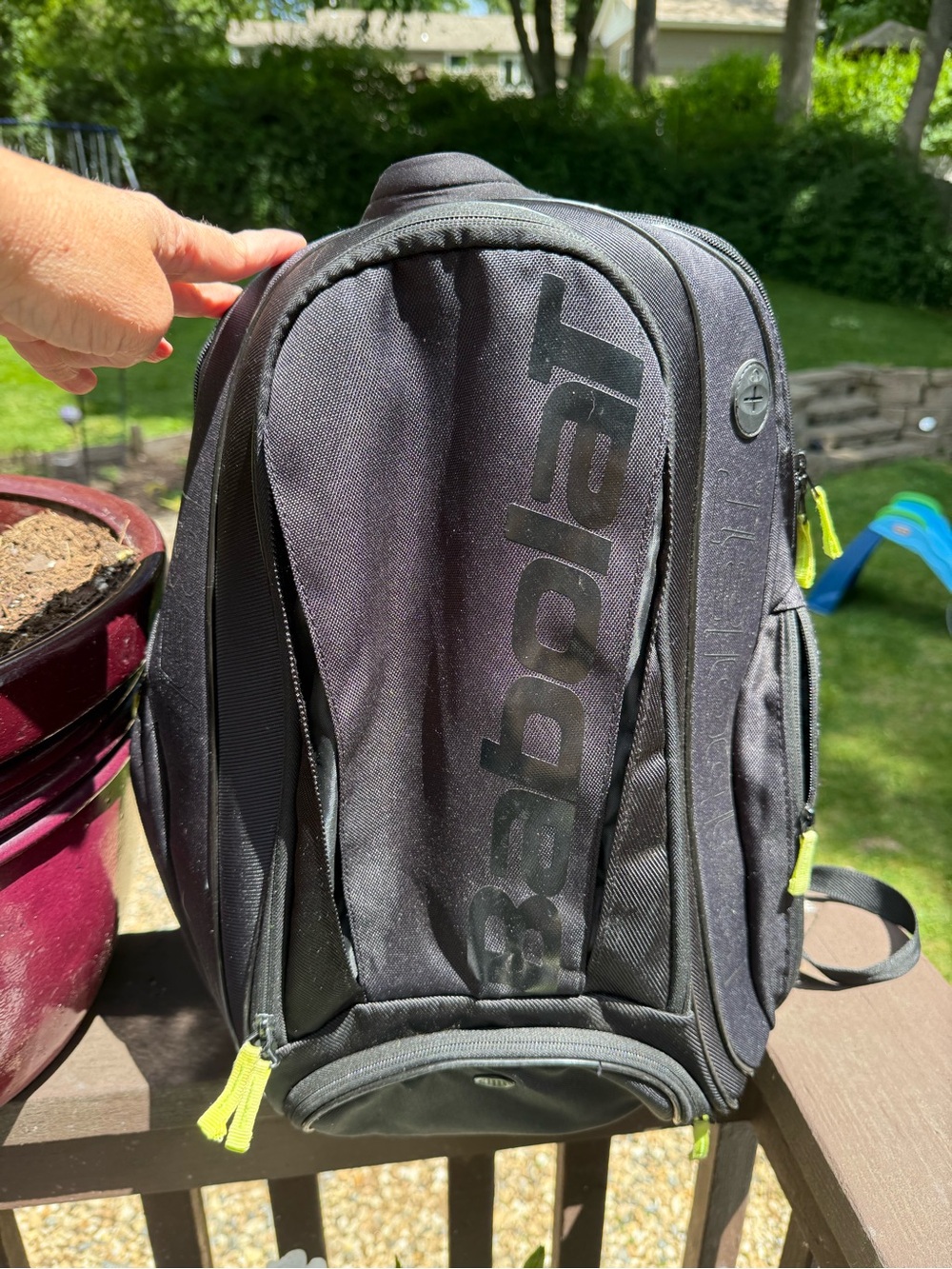 Babolat Backpack Padded Black Tennis Racket Bag Multi-Compartments NICE!!!